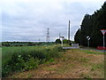 Junction,farm land and pylons near to Toppesfield