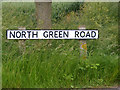 TM3075 : North Green Road sign by Geographer