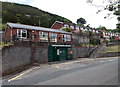 West Bank bus shelter and houses, Cwmtillery