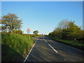 The A395 towards Pipers Pool