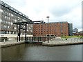 Lifting bridge and canalside development