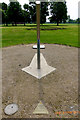 SK4833 : Checking the West Park Sundial solstice stone by David Lally