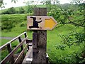 Sign pointing  towards Pendle Hill home of the witches  of Pendle