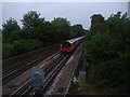 Train passing Hendon Park