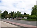 Entrance to the cemetery from the A82