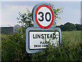 Linstead sign on the B1123 Halesworth Road