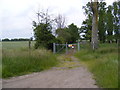 Footpath to Wangford Road & entrance to Whalst Westhall Manor Farm