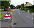 Roadworks along Station Road in Bagworth