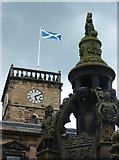 NT0077 : Town House clock and Cross Well unicorn by kim traynor