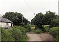 Bend in road at Moverhill Cottage