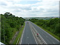 The A472 looking west, from the bridge near Pentwyn-mawr