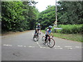 Cyclists at Slindon Bottom Road