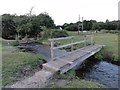 Foot bridge over stream