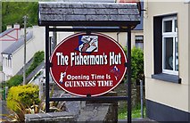 R0953 : The Fisherman's Hut (2) - sign, Knock, Co. Clare by P L Chadwick