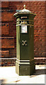 TQ7468 : Green & gold Penfold pillar box, Rochester by Jim Osley