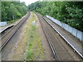 View from the footbridge at Crowhurst station