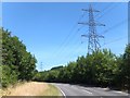 Electric cables crossing the Teign valley