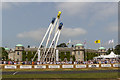SU8808 : Sculpture at Goodwood House at Goodwood Festival of Speed 2013 by Christine Matthews