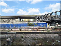 TQ2581 : Spoil from Crossrail tunnels, near Paddington Station by David Hawgood