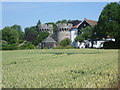 TQ7575 : Gatehouse to Cooling Castle across the fields by Marathon