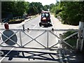 Northbound traffic on the A28 at Rolvenden Station