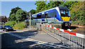 Train Glebe Road level crossing, Dunmurry (2013)