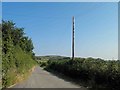 Narrow country lane near Bryn-y-maen