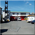 Training tower and south side of Builth Wells fire station