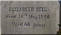 J4079 : Elizabeth Bell headstone, Holywood by Albert Bridge