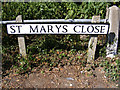 St.Marys Close sign