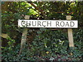 TM3186 : Church Road sign by Geographer