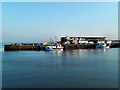 Bridlington harbour near sunset