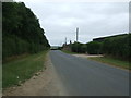 Minor road heading past Mere Hall Farm