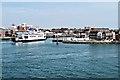 SZ6299 : Isle of Wight Ferry Approaches Portsmouth Ferry Terminal by David Dixon