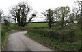 Sharp bend on the Drumarkin Road