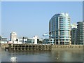 Helicopter landing at Battersea Heliport