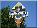 Close up of the Wainscott Village Sign