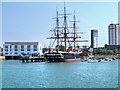 SU6200 : HMS Warrior, Portsmouth Harbour by David Dixon
