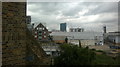 View of the Arcelo-Mittal Orbit sculpture and flats on Stratford High Street from the third floor of the House Mill #2