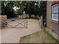 TM0458 : Entrance gates at The Museum of East Anglian Rural Life by Michael Trolove
