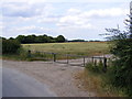 TM3286 : Field entrance off Abbey Road by Geographer