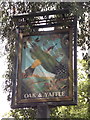 New Milton: the Oak & Yaffle pub sign