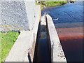 Fish ladder on a concrete weir