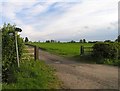 End of Barkby Hall Farm driveway