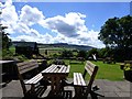 Beer garden of the Three Wheat Heads Inn