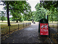 TQ2680 : No Cycling in the Royal Parks, Bayswater Road, London W2 by Christine Matthews