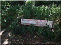 Public Footpath sign near Holt Hill