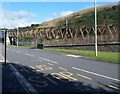 Ynyshir Road side of an extensive footbridge, Ynyshir