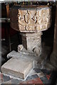 TF1681 : Font, St Mary's church, East Barkwith by J.Hannan-Briggs