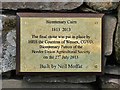 NT7233 : A plaque on the Bicentenary Cairn at Springwood Park, Kelso by Walter Baxter